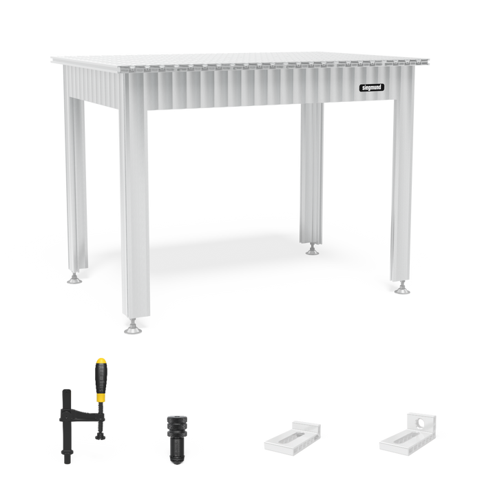 Siegmund Workbench with aluminum table profiles 1200x800 incl. accessories