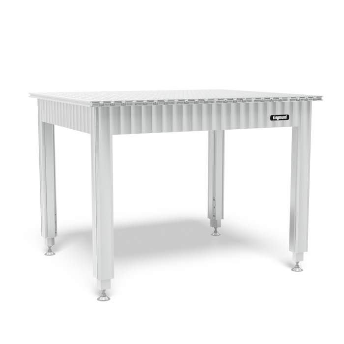 Siegmund Workbench height adjustable with aluminum table profiles 1200x1000