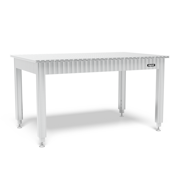 Siegmund Workbench height adjustable with aluminum table profiles 1600x1000