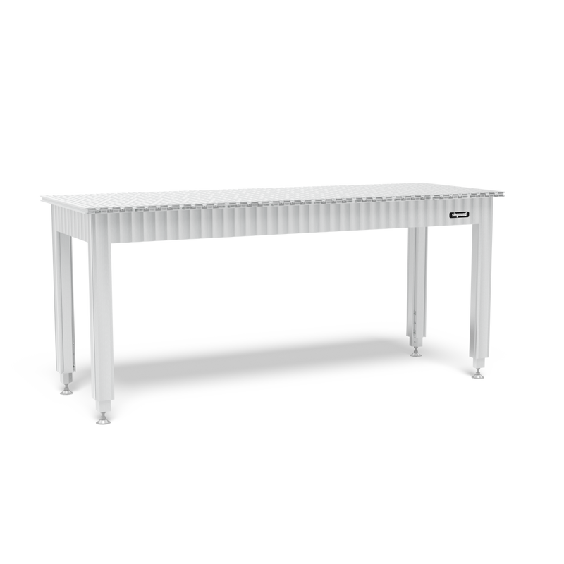Siegmund Workbench height adjustable with aluminum table profiles 2000x700