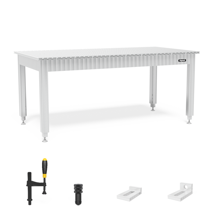 Siegmund Workbench with aluminum table profiles 2000x1000 incl. accessories
