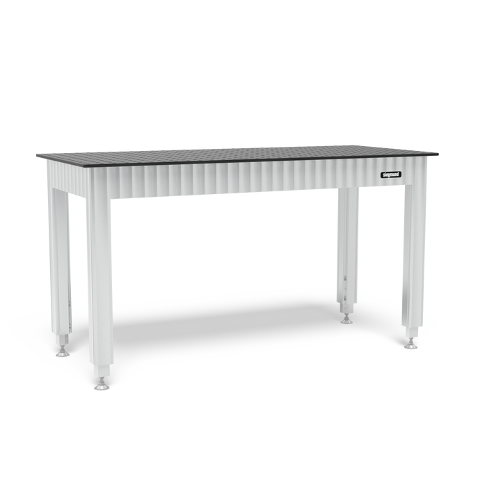 Siegmund Workbench height adjustable with steel plate 1600x700