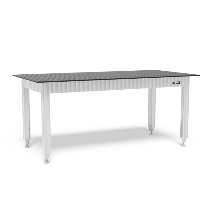 Siegmund Workbench height adjustable with steel plate 2000x1000